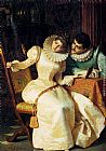 Pio Ricci Elegant Couples In Interiors (Pic 2) painting